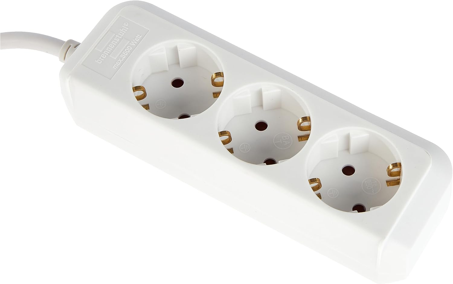 Brennenstuhl Eco-Line Power Extension 3 m 3 AC Outlet(s) White 3-Way, 1158610030 (3 AC Outlet(s) White 3-Way, White, 3m, H05VV-F 3G1,5)