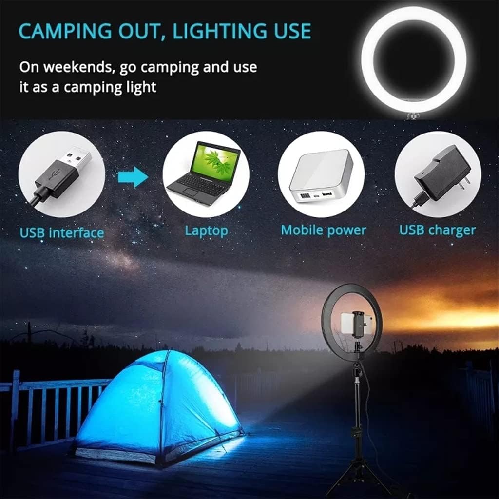 Light 12Inch Lamp Dimmable with Tripod for Studio Photography Makeup Lighting Ringlight