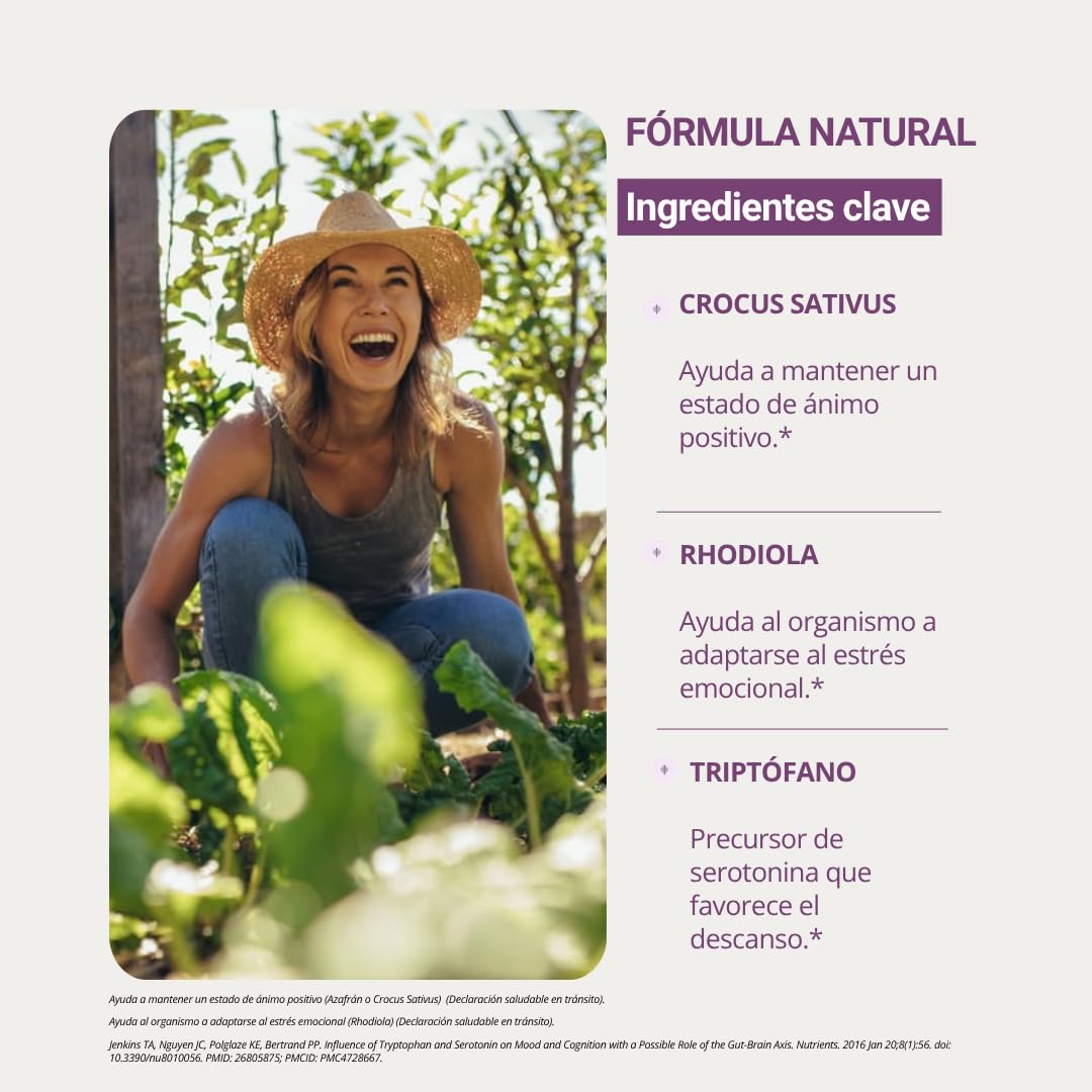Ansiomed Mente Positiva 45 Comprimidos - Pack de 2 - Ayuda a Mantener un Estado de Ánimo Positivo en Momentos de Estrés - Azafrán, Rhodiola, Grifonia, Magnesio y Vitaminas