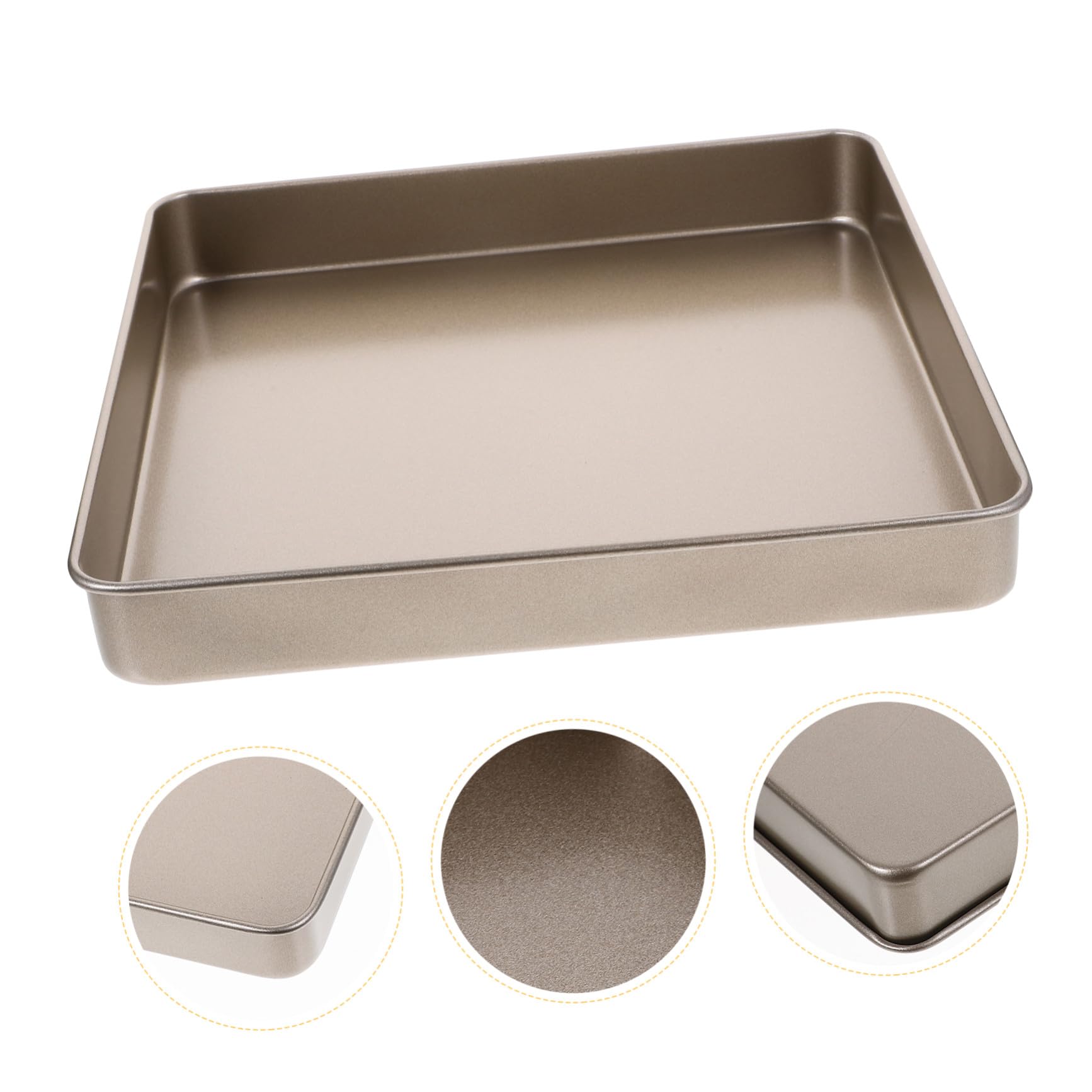Toyvian Plaque de Cuisson Carrée 28cm Antiadhésive en Acier au Carbone, Facile à Nettoyer, pour Pain et Gâteau Maison Cuisine Professionnelle