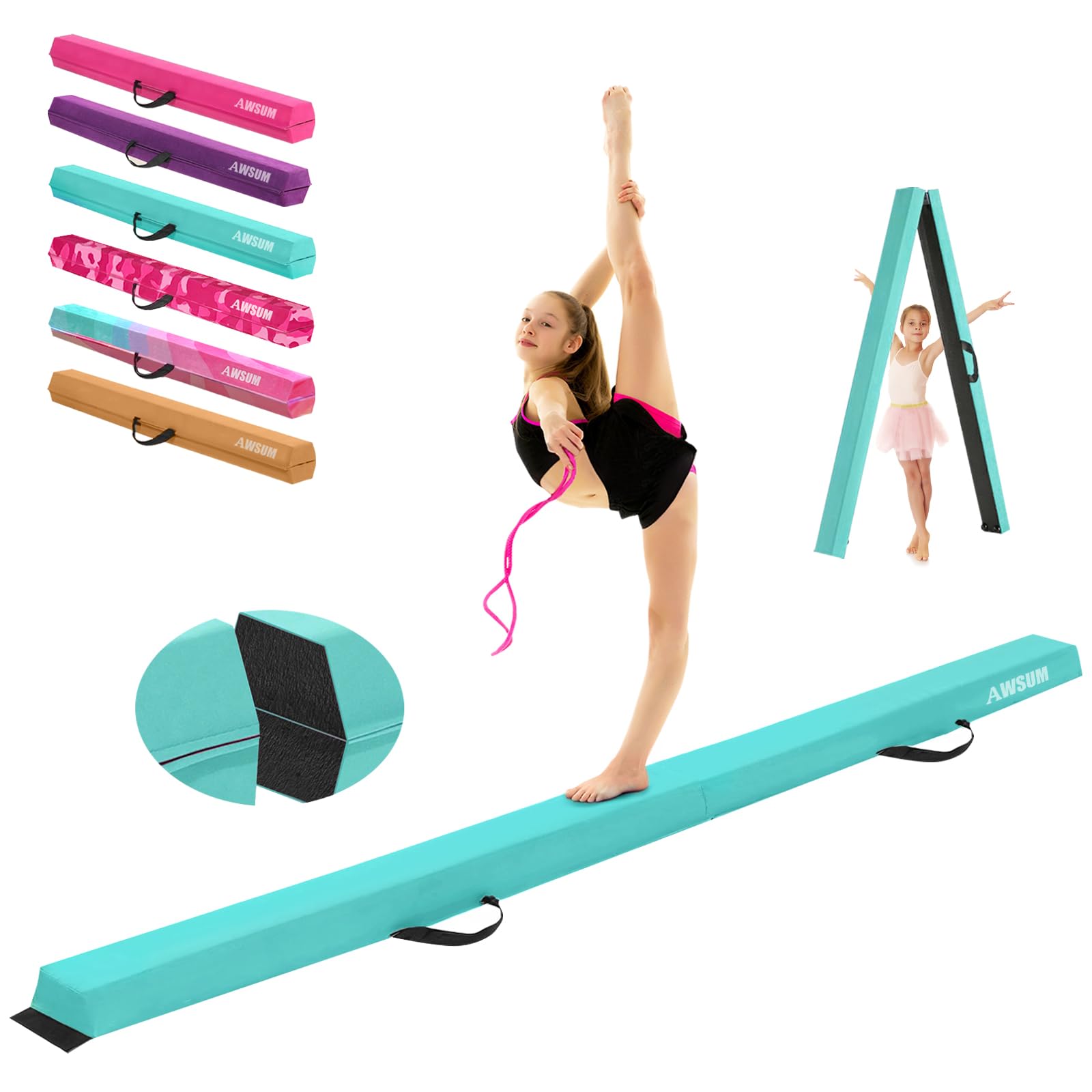 AWSUM Suede Folding Balance Beam