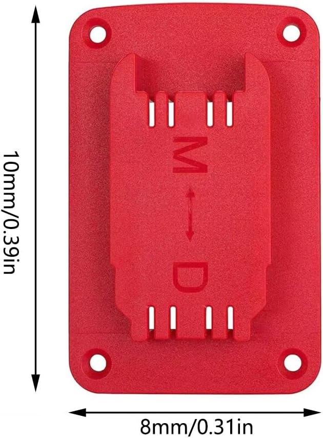 Plastics Wall Mounted Clip for Milwaukee M18 18V Series Lithium Battery Tools Battery Mounts Hanger Holder Battery Cover Protector (15PCS, Black+Yellow+Red)
