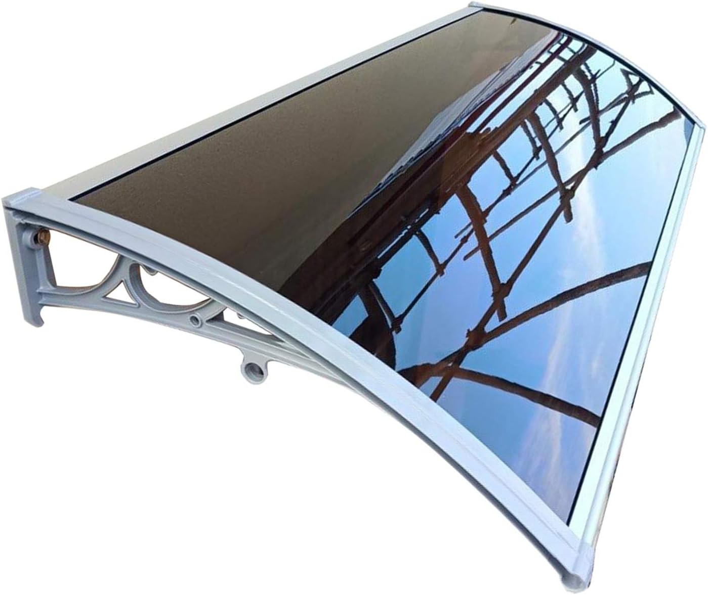 Toldo para Ventana con Parasol, policarbonato Resistente a la Lluvia, a Prueba de Viento, antienvejecimiento, para jardín al Aire Libre en el Patio Trasero (Size : 150cm x 60cm) (80cm x 60cm)