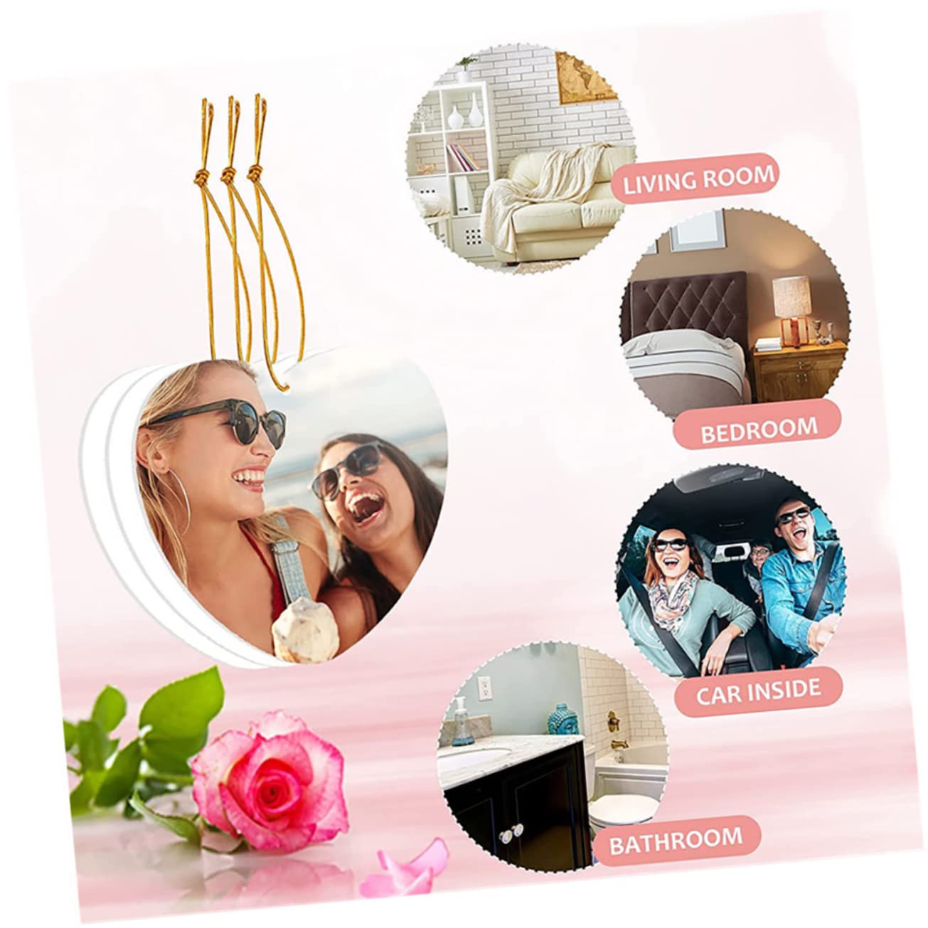 Angoily 3 Set Vuoti Per Sublimazione Decorativi Profumati Per E Armadi Facili Da Personalizzare E Resilienti Materiale Per Regali Creativi E Fai Da Te 40 Pezzi * 3