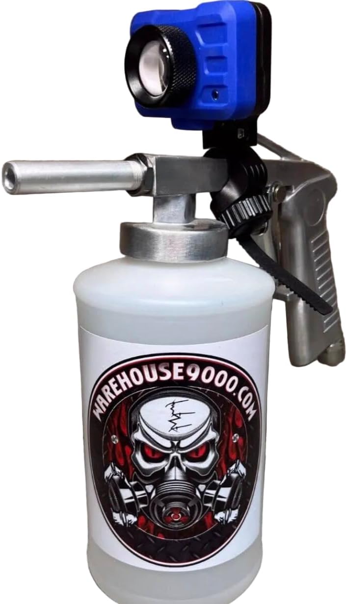 Standard Undercoating Gun with Spray Gun Light and Quart Bottle