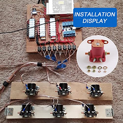 Jdmspeed New Red Solenoid Relay 12V Heavy Duty Replacement For Ford Starter Car Truck Replaces Sw3, Snl135, B-6A-11450A, D2Af11450Aa, 50-430, C6Af, C7Af, C3912, C9Af Hot Rod Starter Relay Solenoid #TOP5