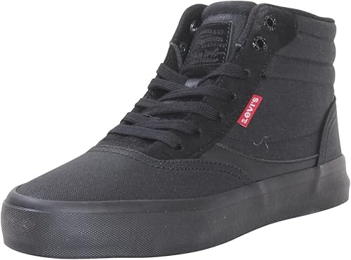 Levi's Zapatillas de deporte Lance-Mid-CT-CVS-UL para hombre, color negro, monocromo, talla 7.5, negro, (Black Mono Chrome)