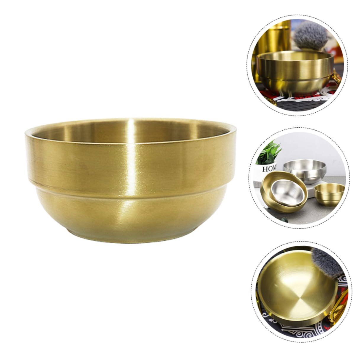 minkissy Purpose Face Wash Shaving Bowl Large Capacity Bubble Bowl Men's Facial Cleansing Foamer Sturdy Stainless Steel