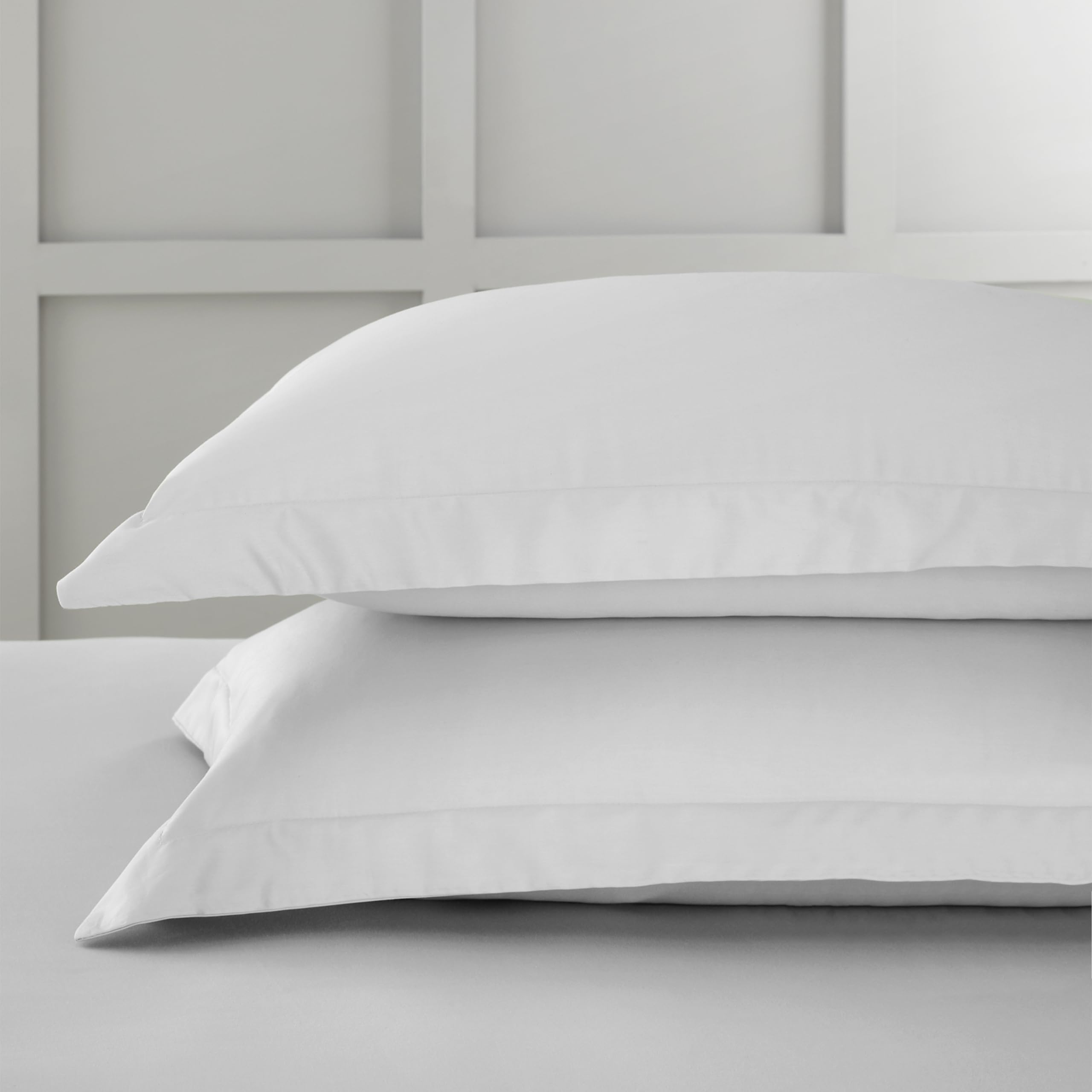Bianca 400 Thread Count Cotton Sateen Oxford Pillowcase Pair Dove Grey