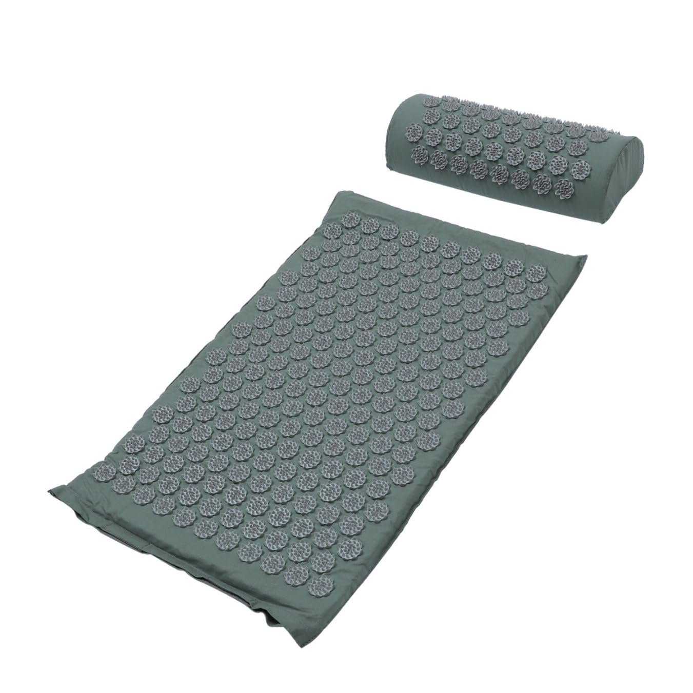 Abaodam Tapis D’acupression Antidérapant Gris 1 Tapis 1 Coussin de Massage Shiatsu Pointes pour Relaxation, Stimulation Circulation Sanguine et Bien-être Quotidien