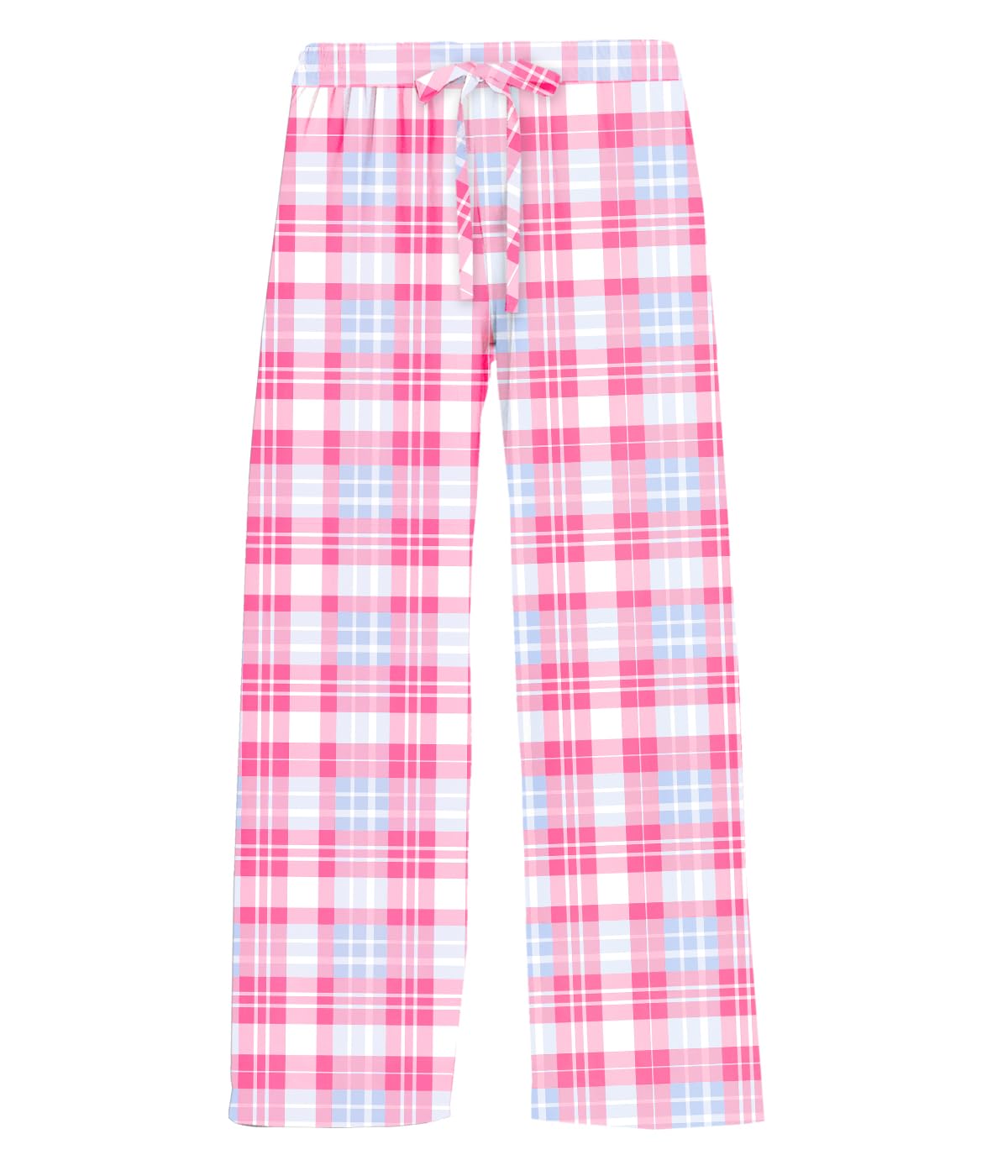 Remimi Girl Boy Plaid Pants Drawstring Summer Casual Loose Bottoms 5-14 Years