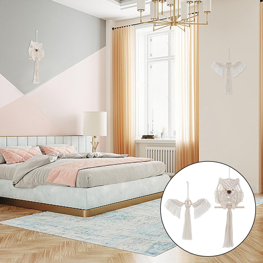 IFNUNLY - Set di 8 alberi di Natale fai da te in macramè, kit macramè per principianti, arazzo da appendere alla parete, macramè, kit fai da te per acchiappasogni, macramè fatto a mano, kit per