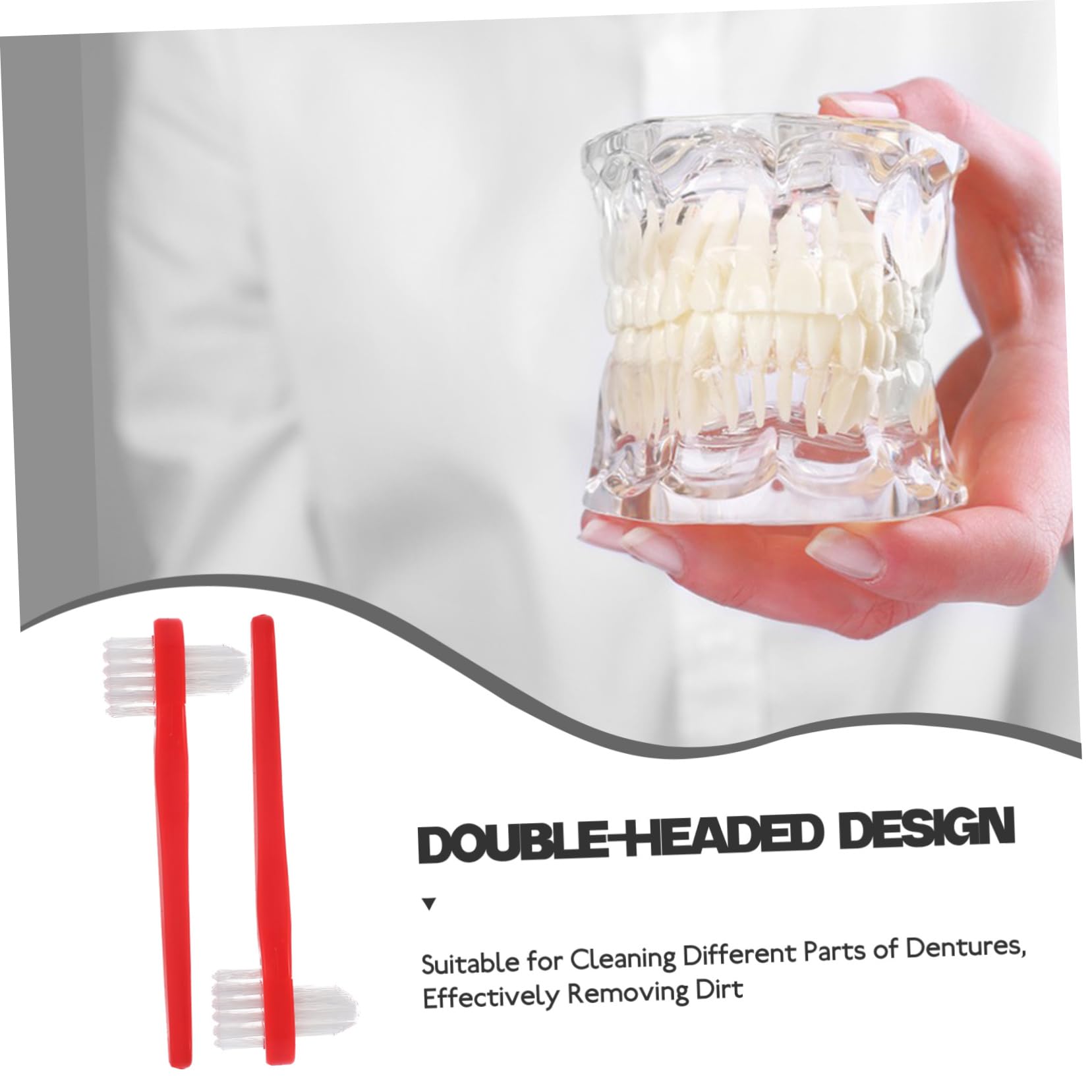 SHERCHPRY 5 Set Spazzola Per La Pulizia Della Protesi Adulti Spazzolino Da Viaggio Ditta Setola Piccolo Spazzolino Da Denti Spazzolino Morbido Portatile Nylon Rosso 4 Pezzi*5