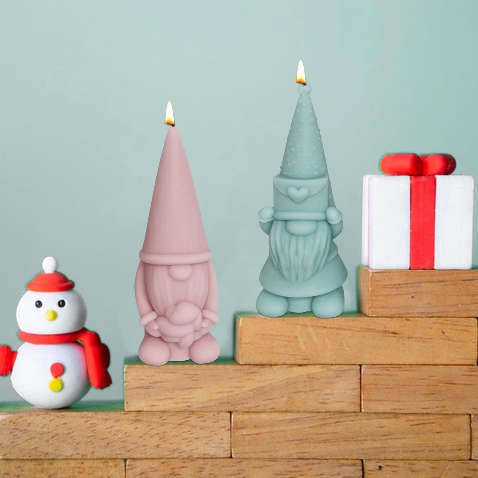 Silikonformen Für Weihnachts-Wichtel – 3D Gießformen Für Kerzen, Gips & Harz, Wiederverwendbar