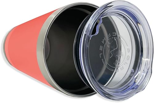 Miniatura 2 de LaserGram Vaso de pinta aislado al vacío de 16 onzas, ST Surgical Technologist, grabado personalizado incluido (coral)