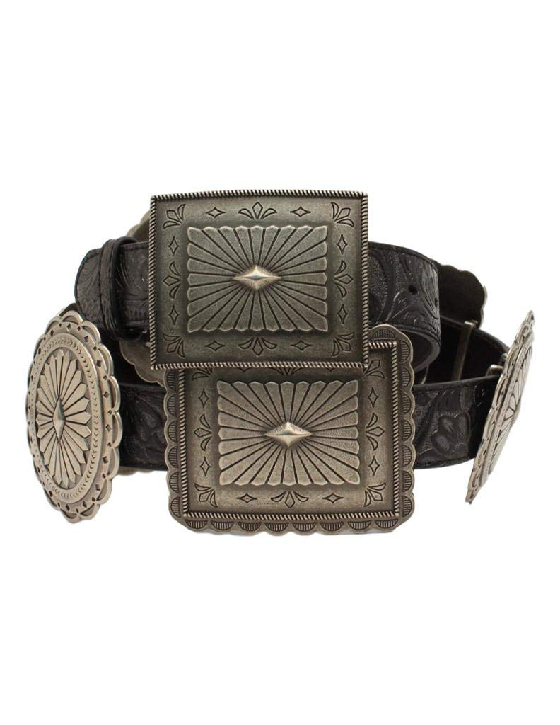M&F Western Products Women's Black Embossed Concho Belt