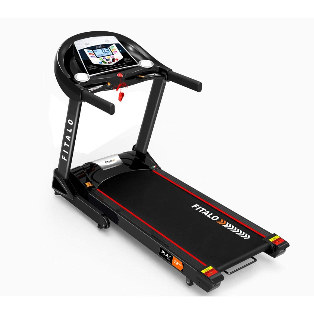 Fitalo T4 Pro (4HP Peak) Auto Incline Pre-Installed Motorized Treadmill for Home Use with 12 Pre-Set Workout,Max Speed 12km/hr,(Free Installation Assistance),Max User Weight 110 kg,3Year Warranty (B08HHCWM73) Amazon Price History, Amazon Price Tracker