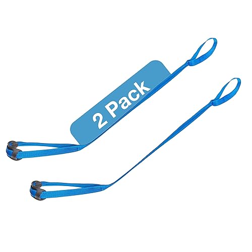 Miniatura 7 de SAMMONS Prestonpalo elevador de piernas con agarradura rígido de 40 pulgadas correa para piernas con agarraduras para pies y trabillas con nudos