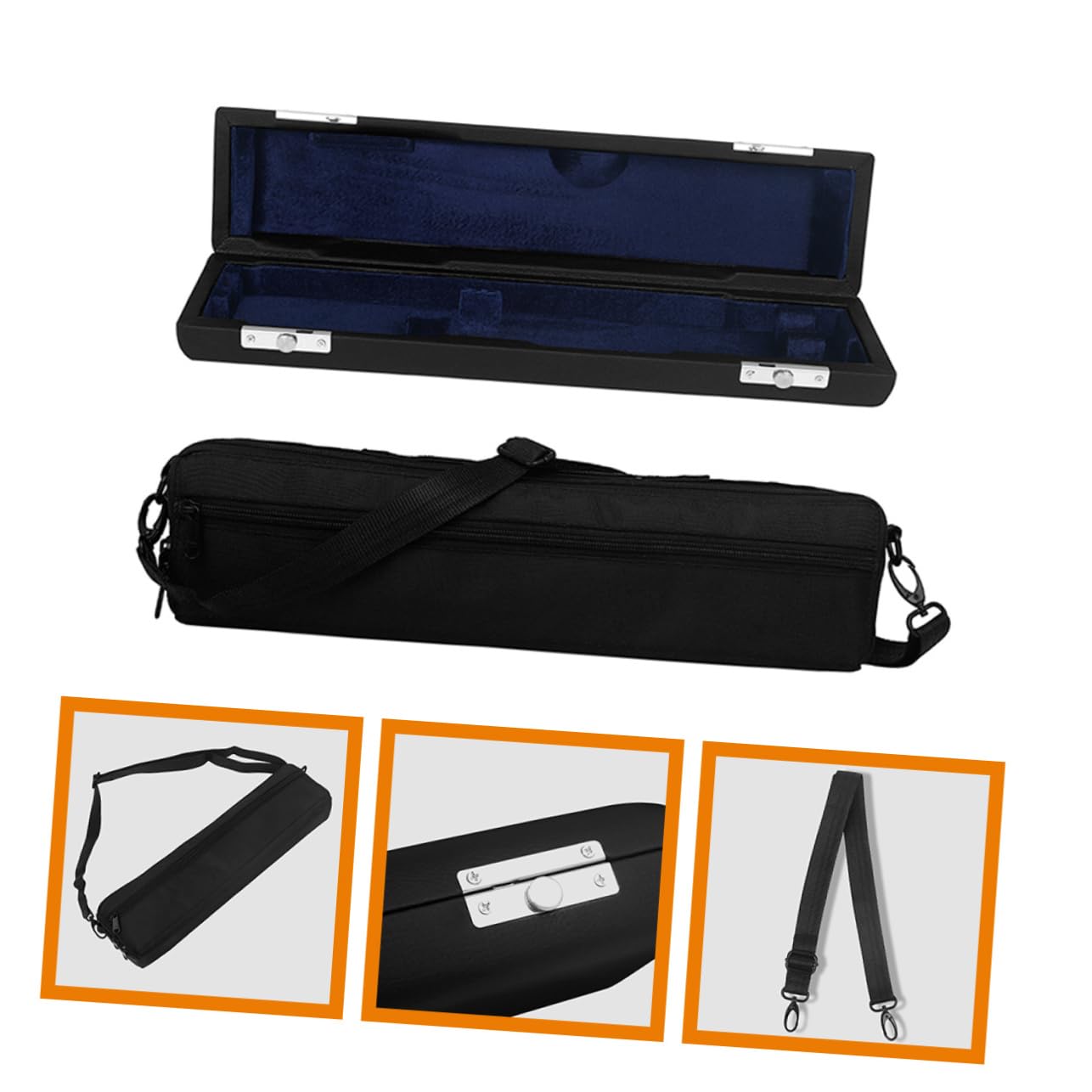 ibasenice Strument Carrying Bag Flute Case Oxford Fabric Storage Flute Holder Set Accessories for Keyboardists and Band Players