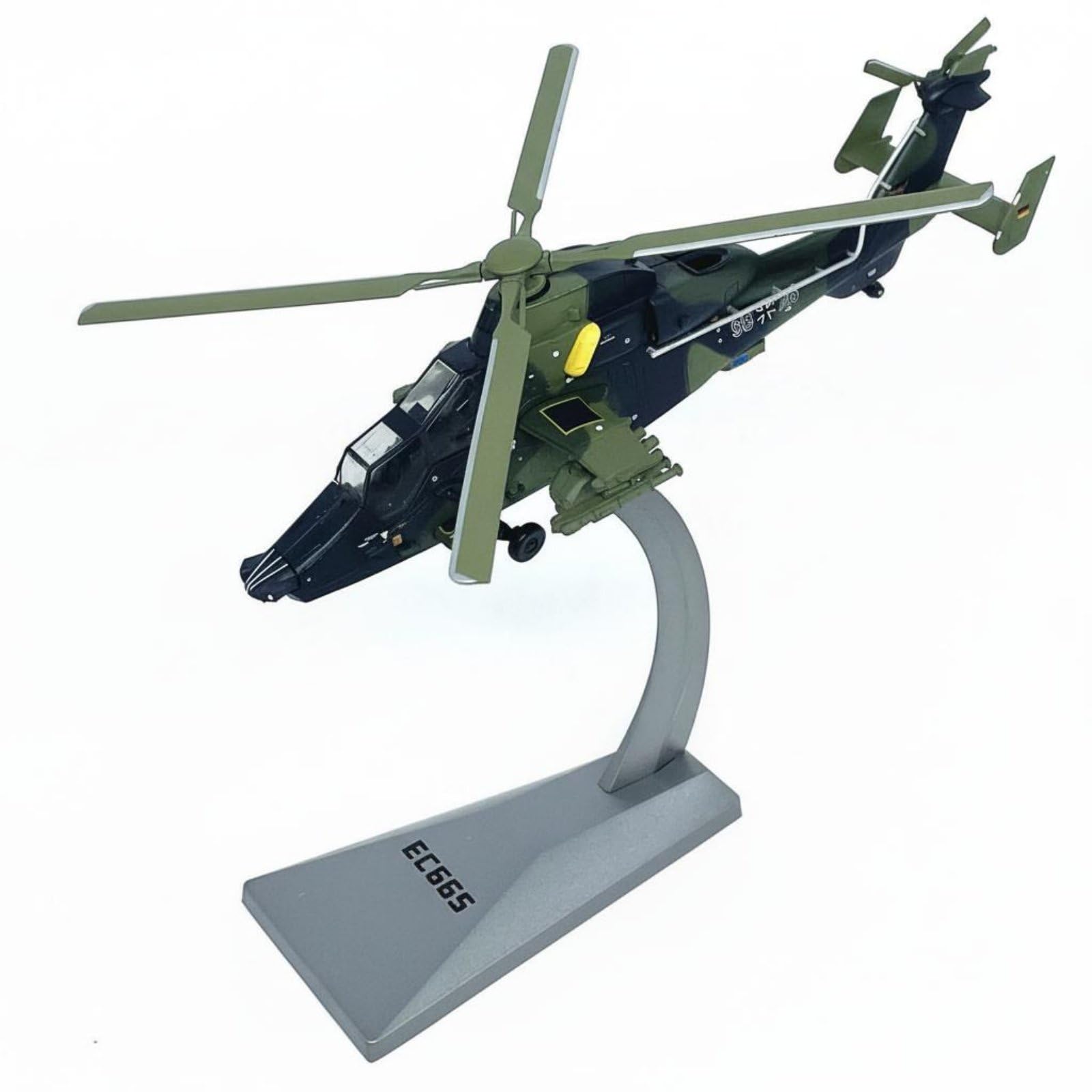 Almencla Elicottero Modello Militare EC665 Miniatura Dettagli con Struttura Robusta in Lega Metallo per Appassionati Aerei Studio Esposizione Casa Collezione, Fusoliera N. 9826