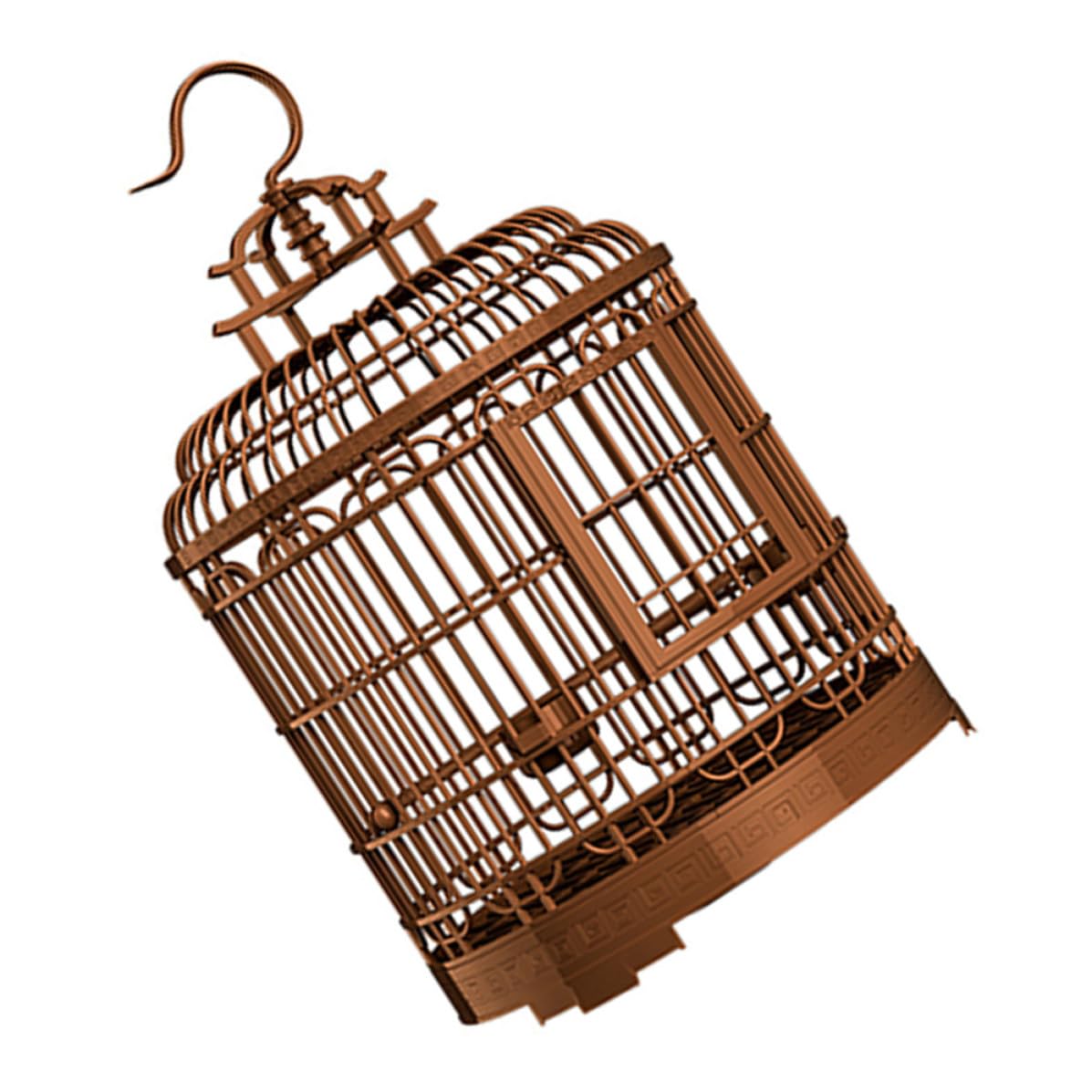 Volière spacieuse et portable Homoyoyo au design de cage à oiseaux ronde rétro chic
