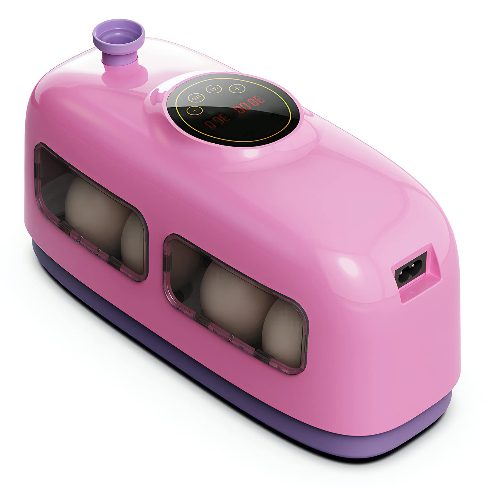 Egg Incubator, Digital Eggs Incubators for Hatching Eggs, Humidity Control LED Egg Incubators with Egg Candler Tester, for Hatching Chicken Duck Quail Bird Eggs(Pink)
