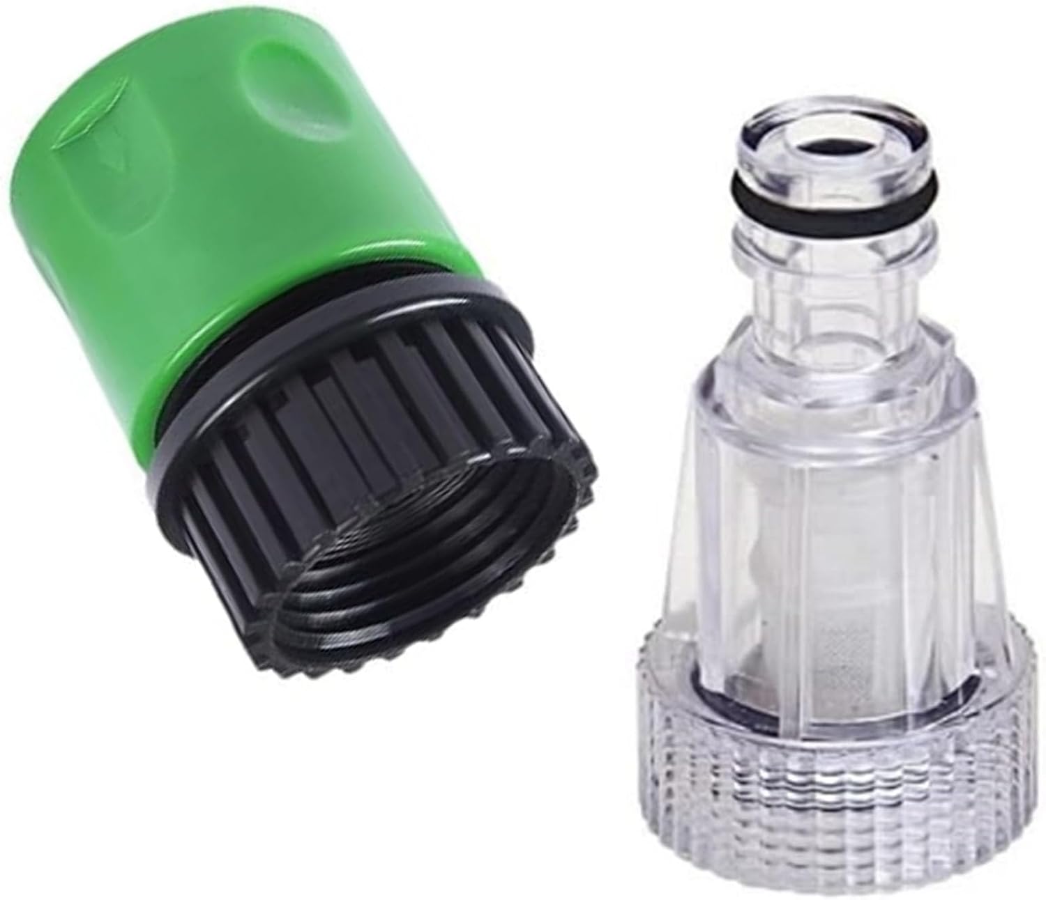 Quick Connect Pressure Washer Garden Hose Adapter - 3/4", Pressure Washer Accessories and Parts Compatible with PW909103K,Two Piece,(Green)，