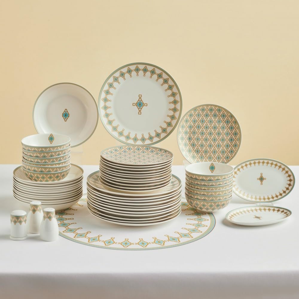 Karaca 53-teiliges Tafelservice, Dinner Set für 12 Personen