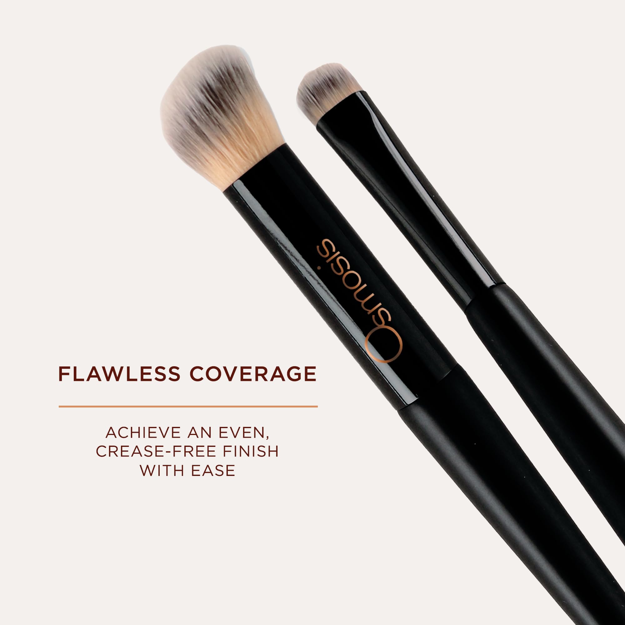 Osmosis 2-In-1 Dual End Concealer Brush For Flawless Liquid & Cream Makeup Application, Blush, Bronzer, Highlighter, Ultra Soft Bristles