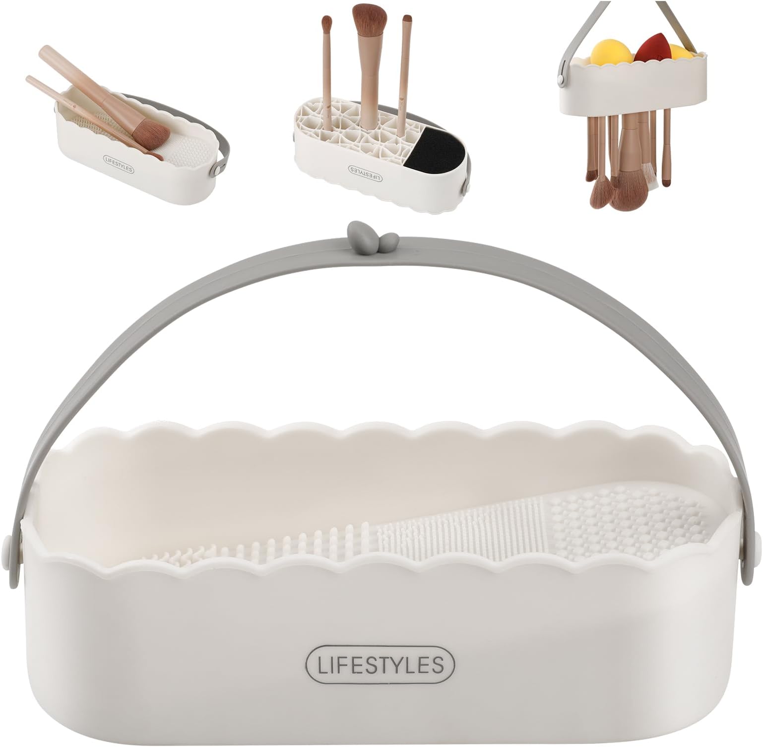 DUcare Makeup Brush Cleaner 4 in 1 Makeup Brushes Sponges Cleaning Mat Removes Cosmetic Color Brush Cleaner Pad for Cleaning Makeup Sponges Brushes