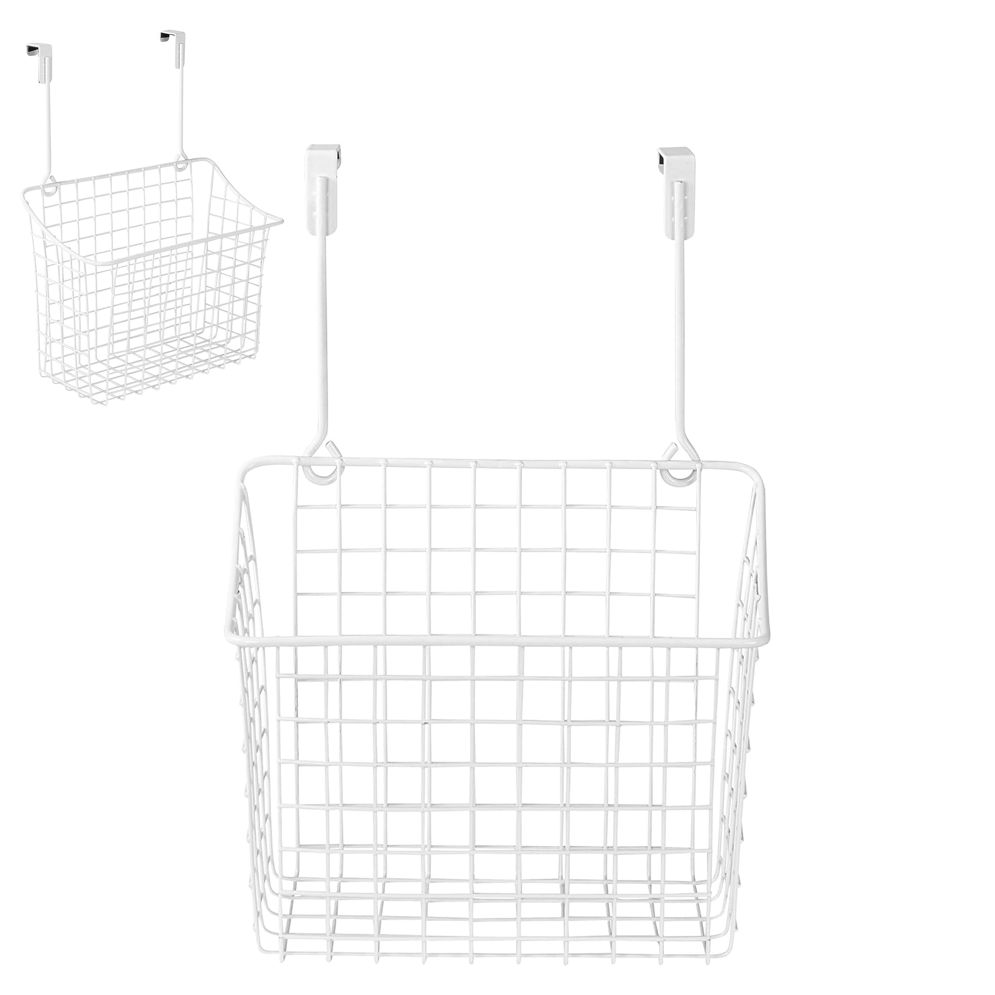 Spectrum Diversified Grid Storage Basket, Large, White