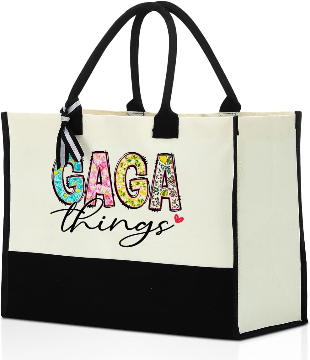 Grandma Christmas Birthday Gifts Mother Gifts Tote Bag for Women Grandmother Classic Canvas Shopping Grocery Bag