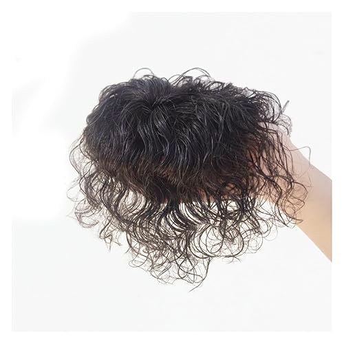 Miniatura 9 de Pieza de peluca de cabello natural con clip, estilo francés, para adelgazar, uso diario (color marrón)