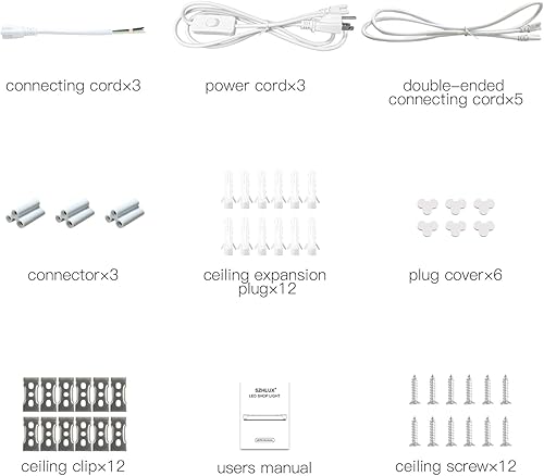 Miniatura 3 de Luz LED para tienda de 4 pies, 42 W, 6300 lm, 5000 K, luz blanca súper brillante, tubo de luz LED T8 integrado en forma de V, luces de tienda