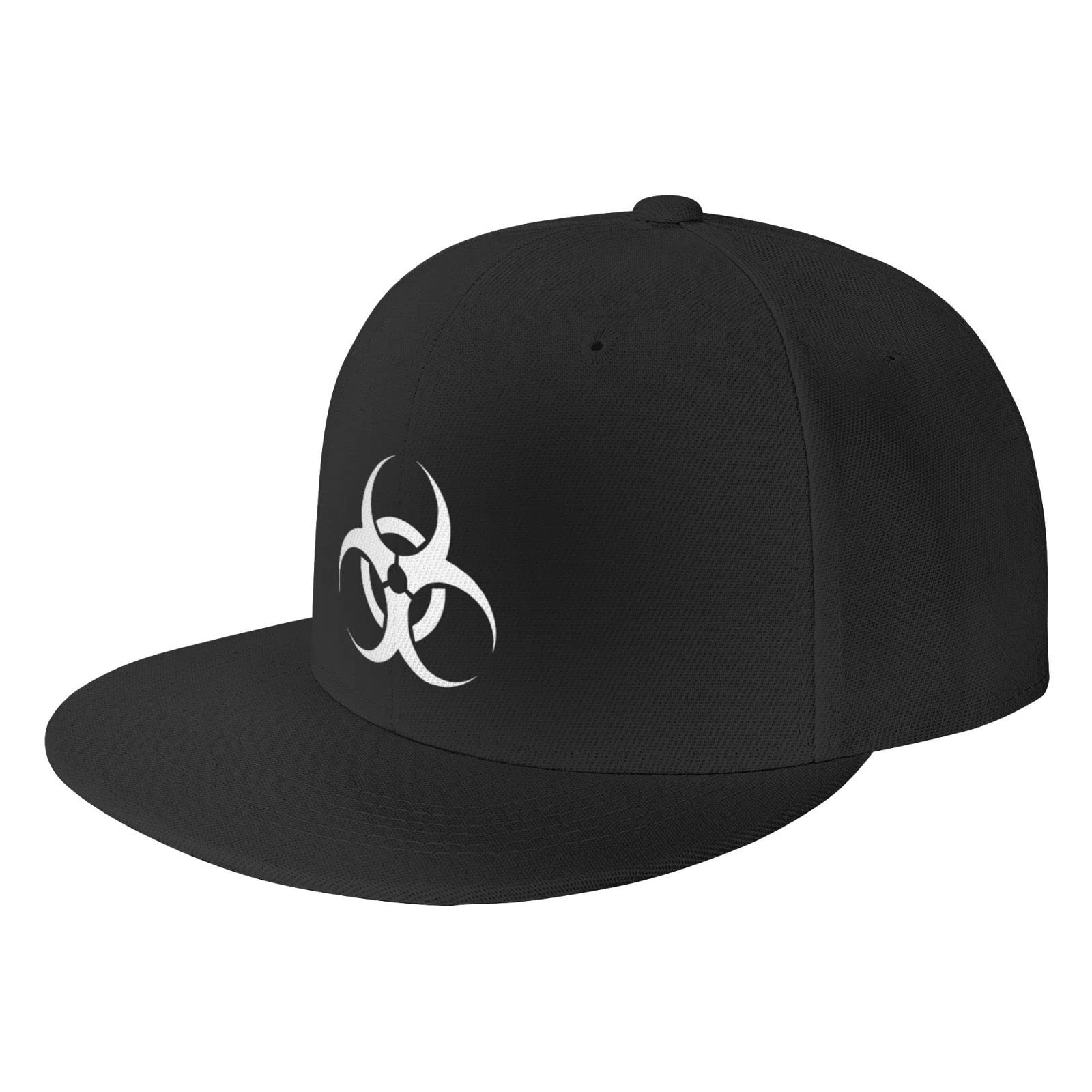 Rfshop Unisex #424 Symbol Biohazard Trucker Hat,Hats Flat Bill Caps Baseball Cap Dad Hat For Men Women Black