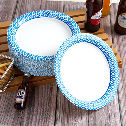 Muchii 8.375 Inch Disposable Paper Plates, 300 Count Disposable Paper Plates, Soak-Proof Paper Plates For Daily Use, Cut-Proof Holiday Paper Plates For Family Gatherings, Parties, Picnic And So On. #TOP5
