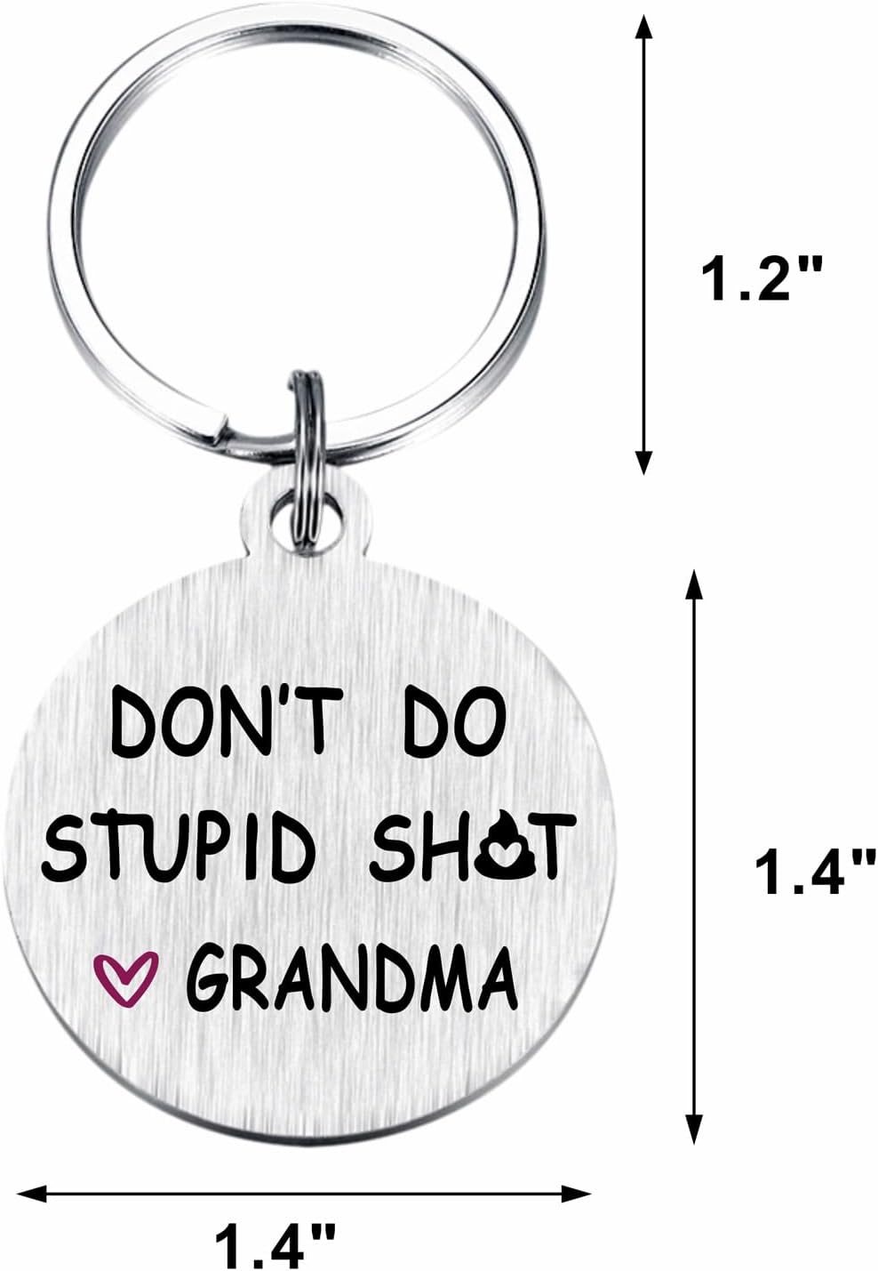 Viayen Funny Gaga Gifts Love Grandpa And Grandma Keychain Gifts for Grandson and Granddaughter - Image 3