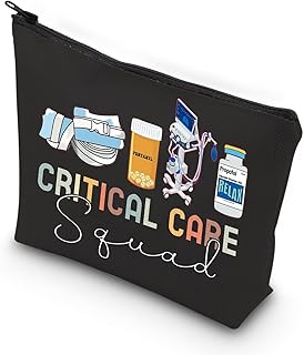 ICU Nurse Gift Wound Care Gift Critical Care Squad Nurse Zipper Pouch Makeup Bag (CRITICAL)