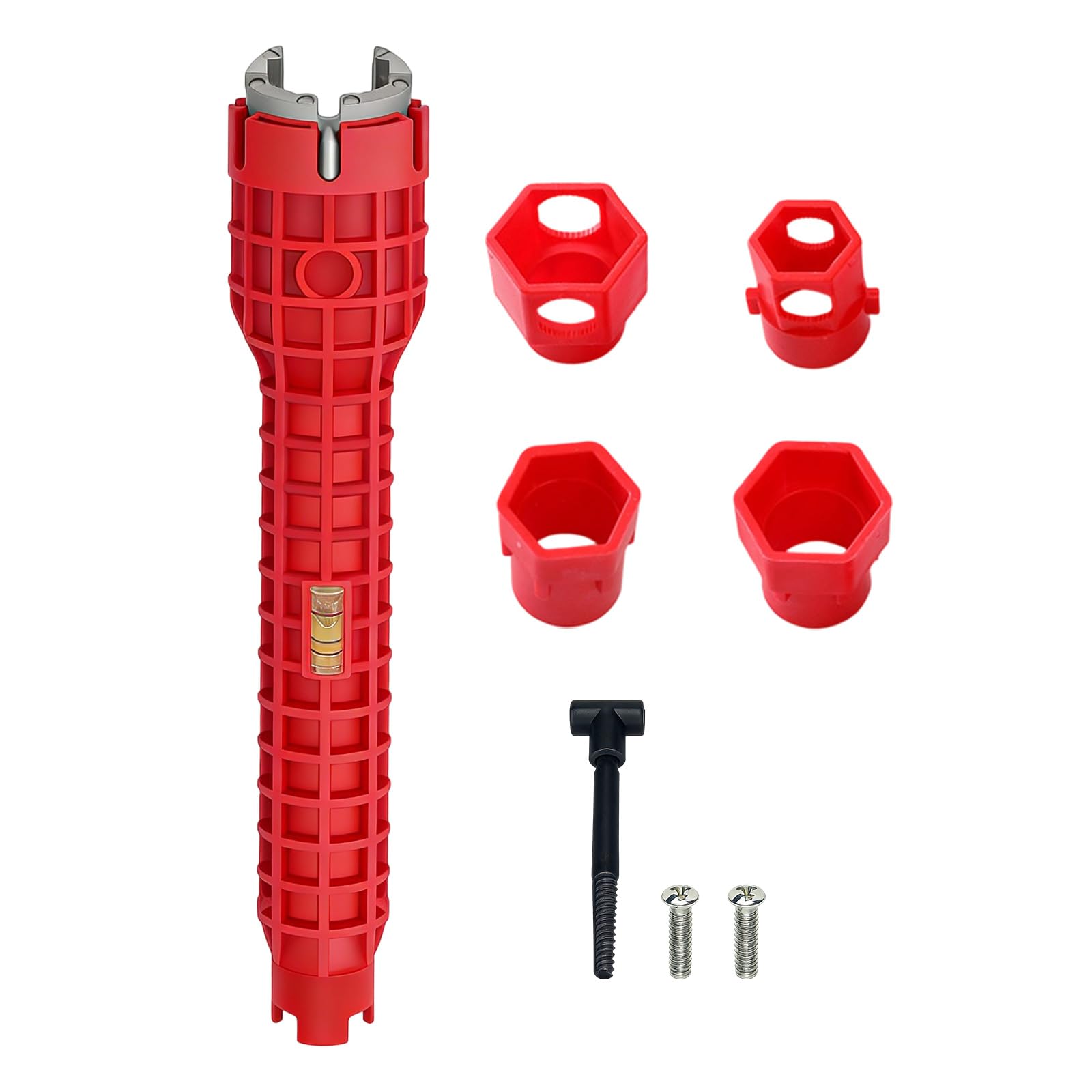 Xkqjlp 14 in 1 Faucet Wrench Tool Tap Wrench Plumbers Wrench Multi-Functional Tap Spanner for Tight Space Sink Spanner for Sink for Easy Home Plumbing Repair and Narrow Space Operation