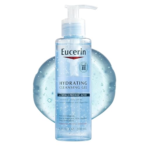 Eucerin Gel limpiador hidratante limpiador facial diario formulado con ácido hialurónico 68 onzas líquidas