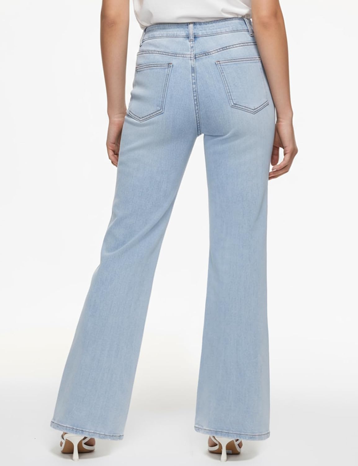 Wide Leg Jeans Woman, High Waisted Jeans for Women Trendy Stretchy Baggy Denim Pants with Pocket - Image 2