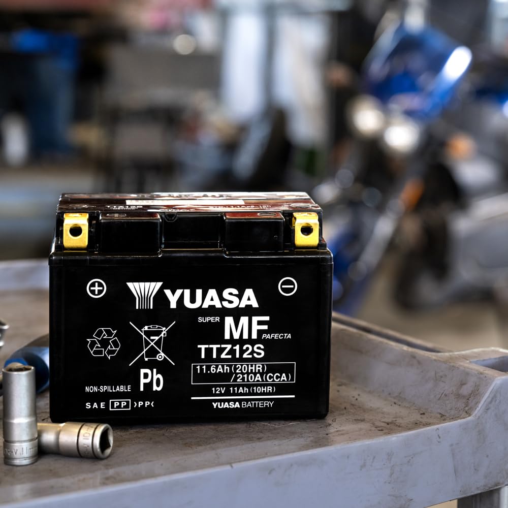 Yuasa TTZ12S 12V 210 CCA Hochleistungs-VRLA-Motorradbatterie | Hochleistung, Zuverlässig & Langlebig, VRLA-Technologie