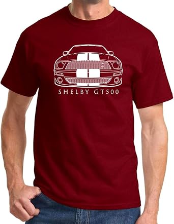 2007 2008 2009 Shelby GT500 Mustang Full Stripes Classic Front End Design Print Tshirt