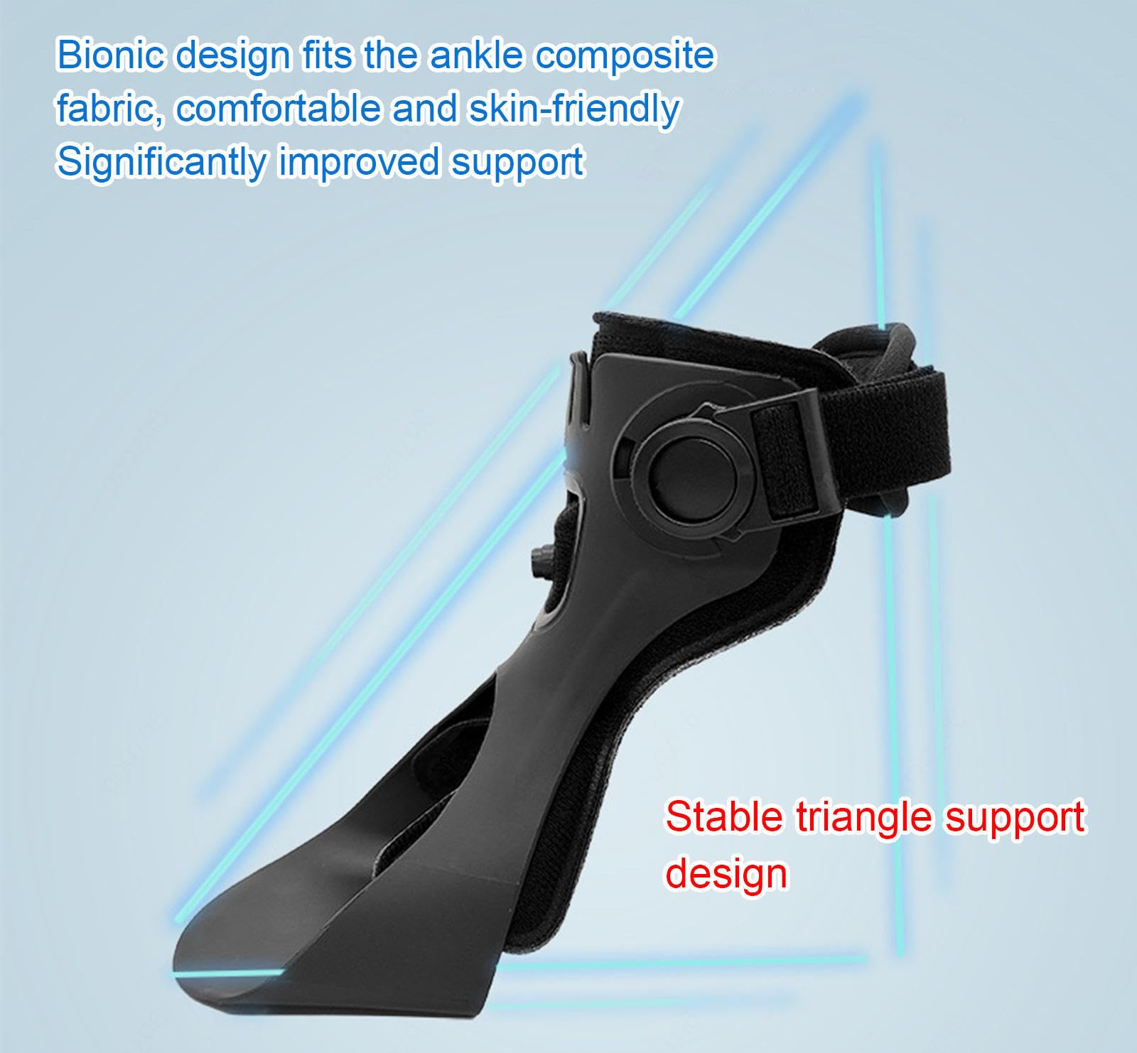 VIDECOR AFO Drop Foot Tutore - 2023 Supporto Medico Aggiornato per Ortesi Piede Caviglia Piede per Emiplegia Stroke Shoes Walking Foot Stabilizer,Left-Large