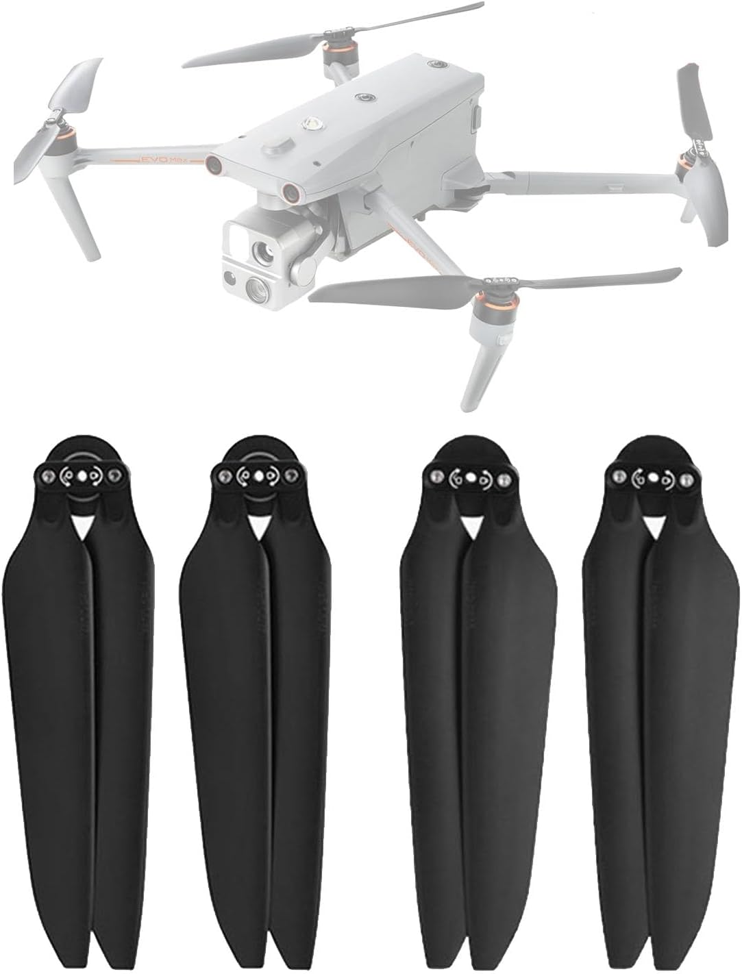 Replacement Low-Noise Propellers Compatible for Autel Robotics EVO Max 4T Drone Propellers Blades Quick Release Foldable Wings Quadcopter Accessories