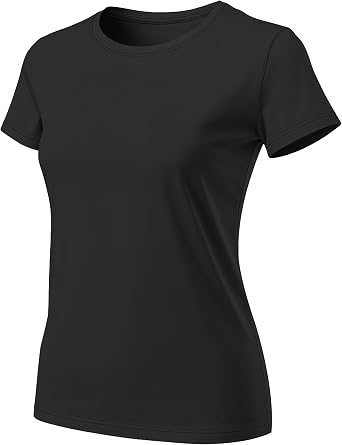 URBAN BUCK Womens Neon High Visibility Lightweight Running Shirt Workout Swim UPF50+ Basic Short Sleeve Sun T-Shirt for Women