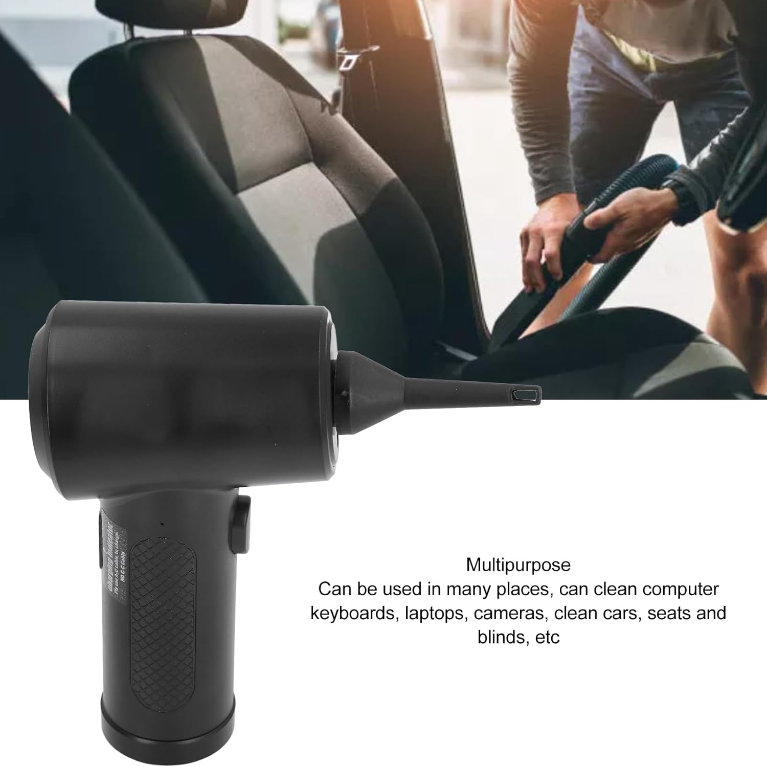 Electric Air Duster for Keyboard Cleaning with Efficient Dust Removal Multipurpose for Car, Seats and Blinds
