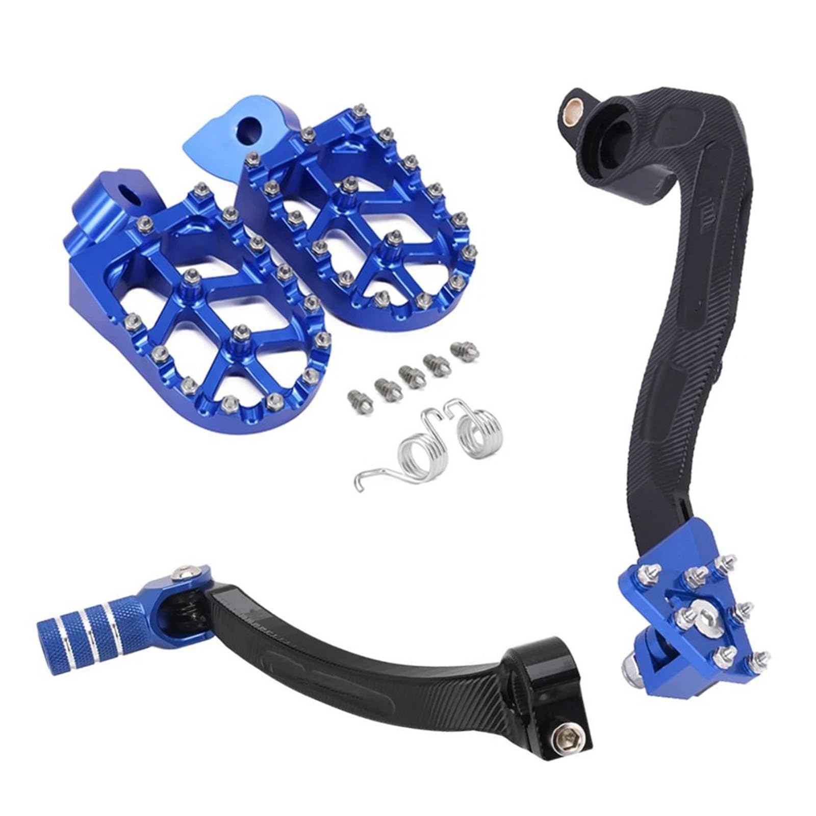 Levier de vitesse enduro pour piloter en sécurité avec repose-pieds et pédales grip CNC