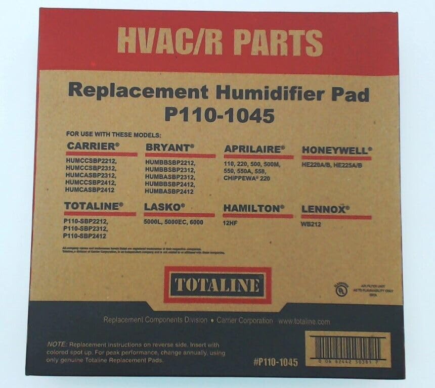 Replacement for fits P110-1045 Carrier Humidifier Pad 9 1/2" X 10" OEM P110-1045