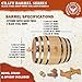 1 Gallon Oak Aging Barrel (5 Liter) with Stand, Bung and Spigot - Wooden Mini Whiskey Barrel - Charred Oak Barrels for Aging Whiskey, Bourbon, Cocktails, Rum, Tequila, Mead Wine